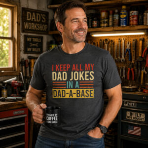 I Keep All My Dad Jokes In A Dad-a-base Shirt