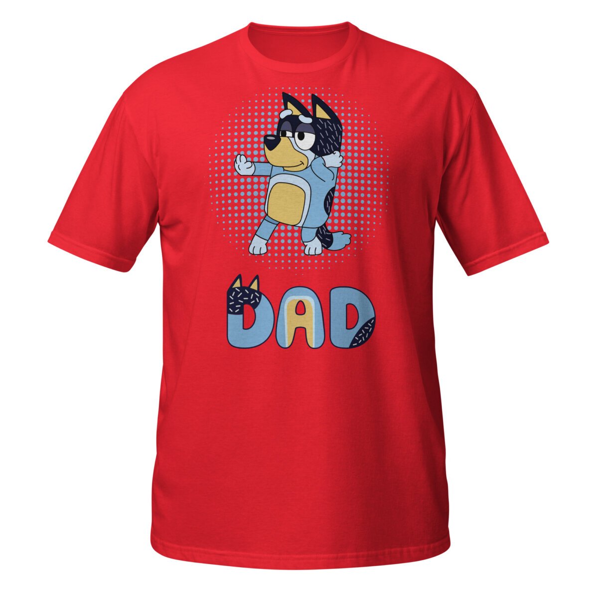 unisex-basic-softstyle-t-shirt-red-front-693c3aa6dfa5e.jpg Bluey Dad T-Shirt