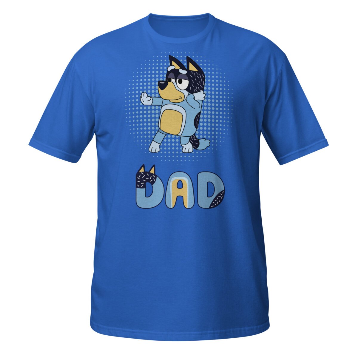 unisex-basic-softstyle-t-shirt-royal-front-693c3aa6e6b86.jpg Bluey Dad T-Shirt