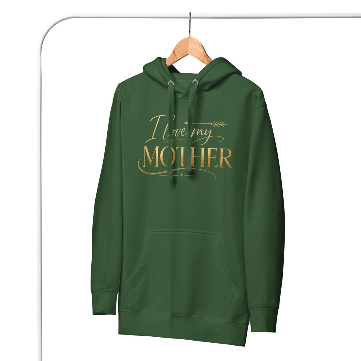 cotton-heritage-m2580-i-unisex-premium-pullover-hoodie-forest-green-front-69a4c7581adbd.jpg I Love My Mother Hoodie