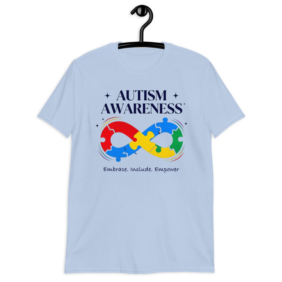 unisex-basic-softstyle-t-shirt-light-blue-front-69bde01cb91d3.jpg Autism Awareness Shirt Infinity Puzzle Design
