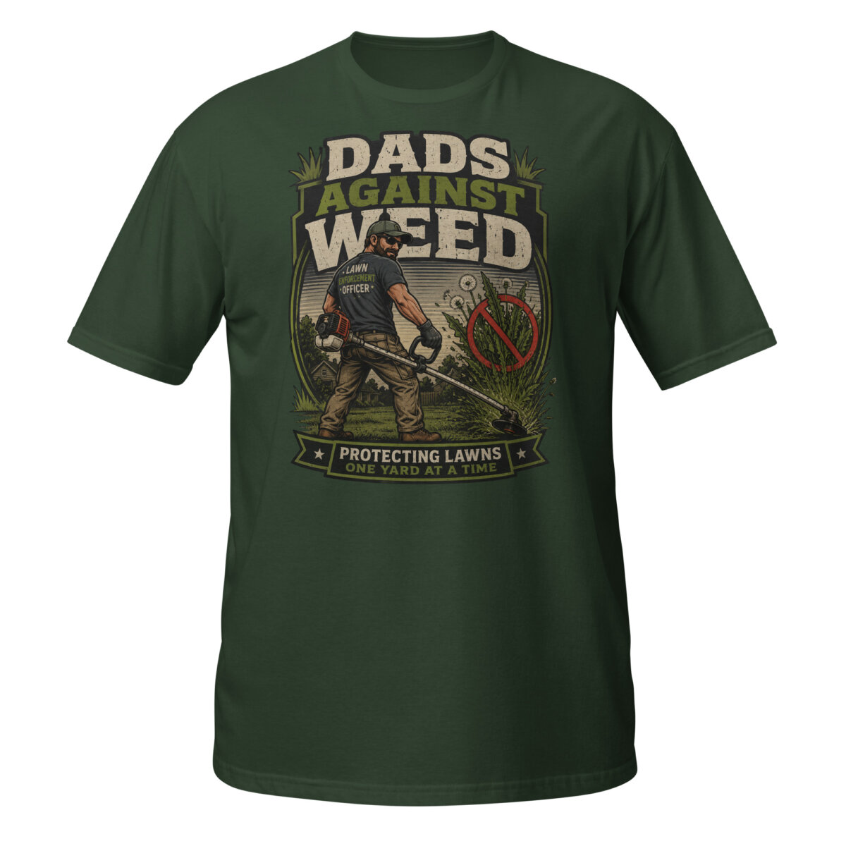 unisex-basic-softstyle-t-shirt-forest-green-front-6a19c10a63f60.jpg Dads Against Weed Shirt