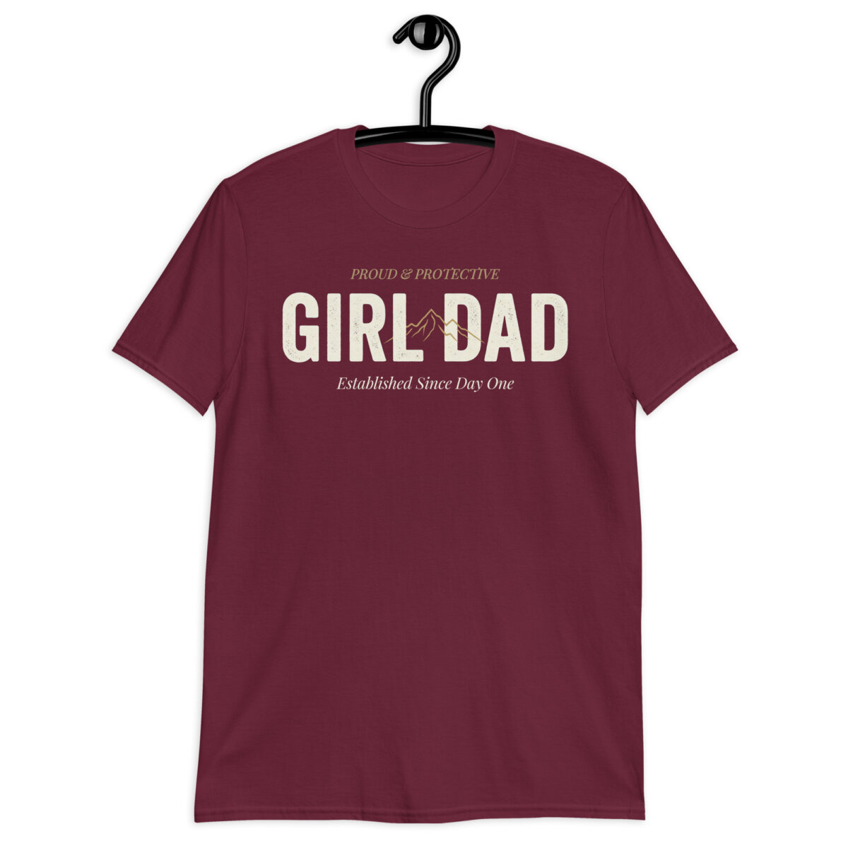 unisex-basic-softstyle-t-shirt-maroon-front-6a0f0d55ef287.jpg Girl Dad T-Shirt