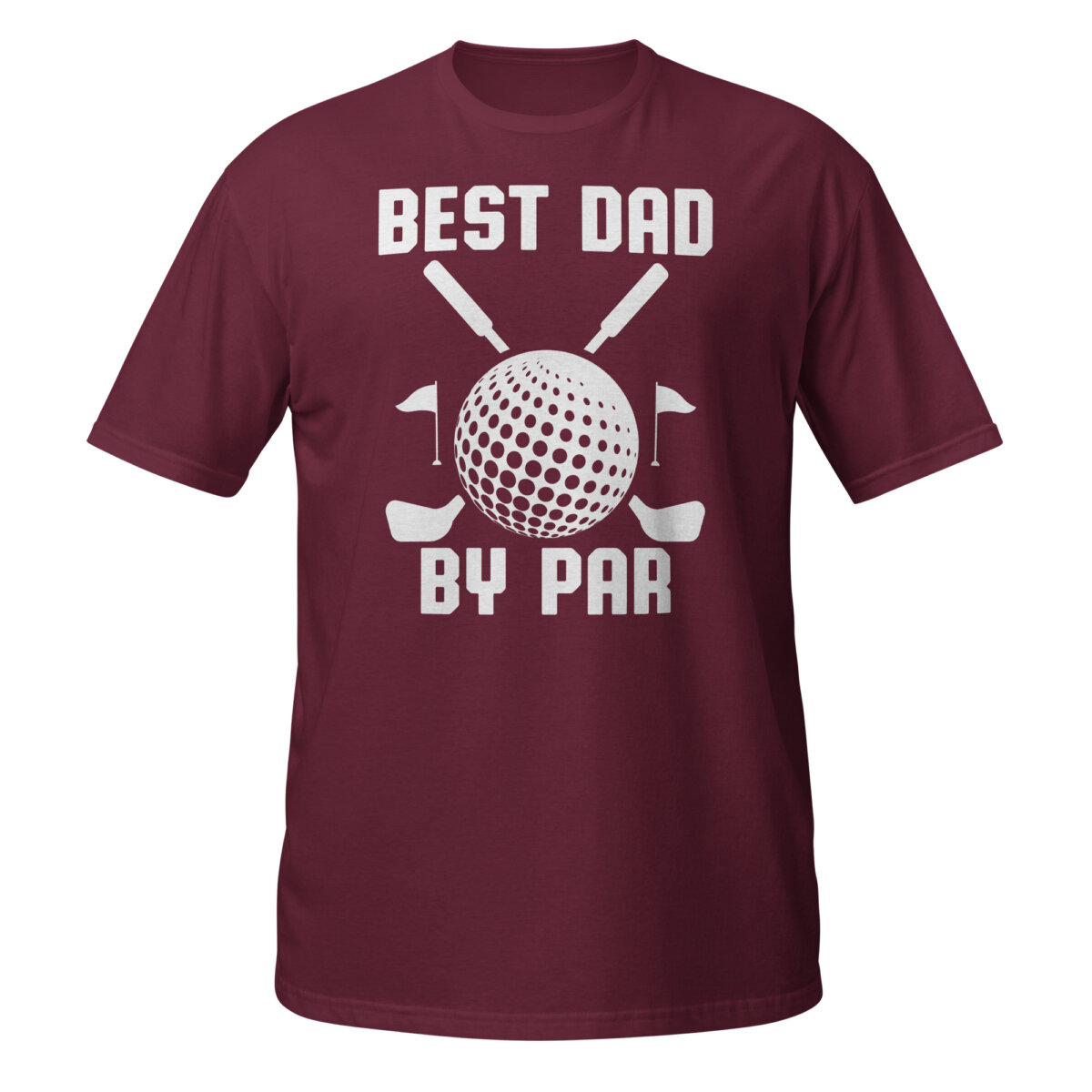 unisex-basic-softstyle-t-shirt-maroon-front-6a0f600671f38.jpg Best Dad By Par Shirt