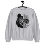 Cozy floral bear mom sweatshirt for women