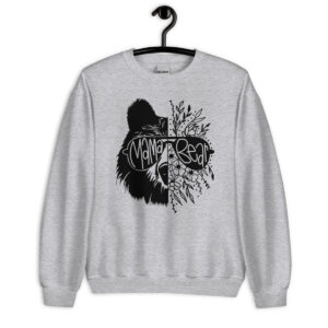 Cozy floral bear mom sweatshirt for women
