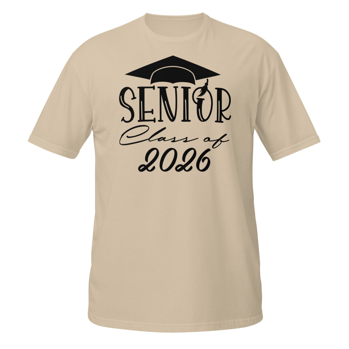 unisex-basic-softstyle-t-shirt-sand-front-6a49107c7dee6.jpg senior class of 2026 shirt