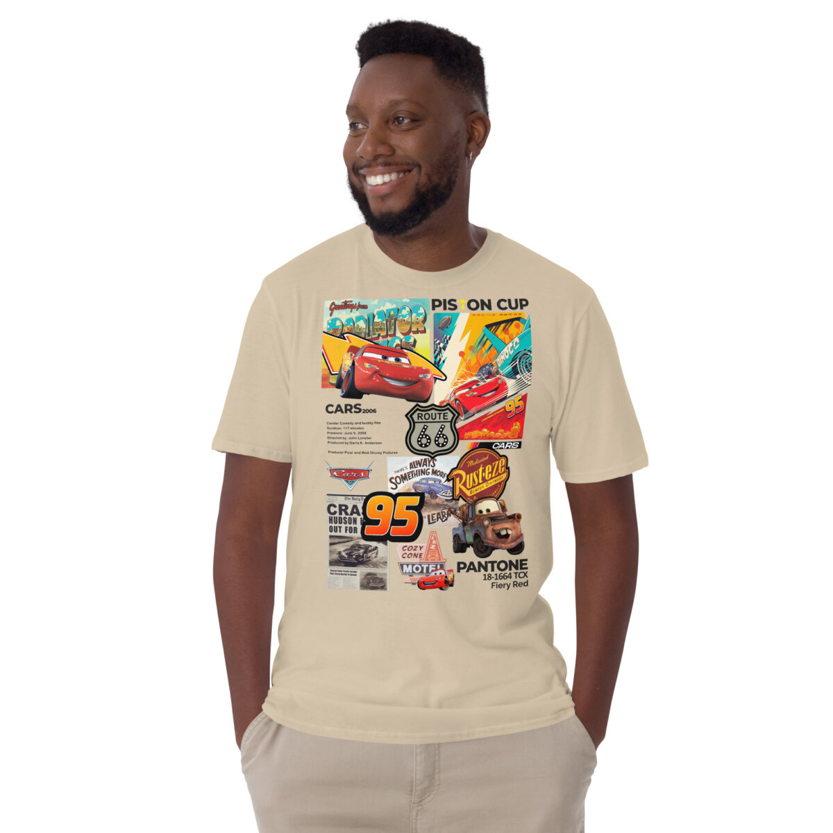 unisex-basic-softstyle-t-shirt-sand-front-6adb9db6ae9e0.jpg Lightning McQueen Shirt