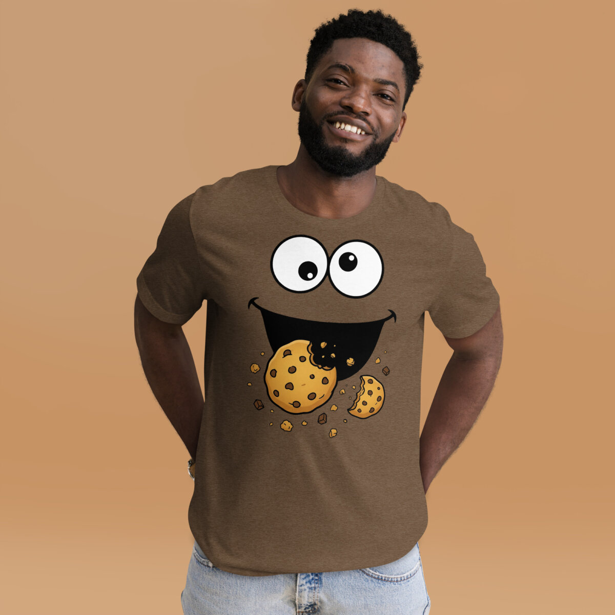 unisex-staple-t-shirt-heather-brown-front-2-6ade6479c48db.jpg Cookie Monster Shirt