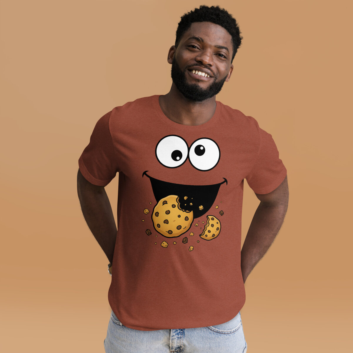 unisex-staple-t-shirt-heather-clay-front-2-6ade6479c48a3.jpg Cookie Monster Shirt