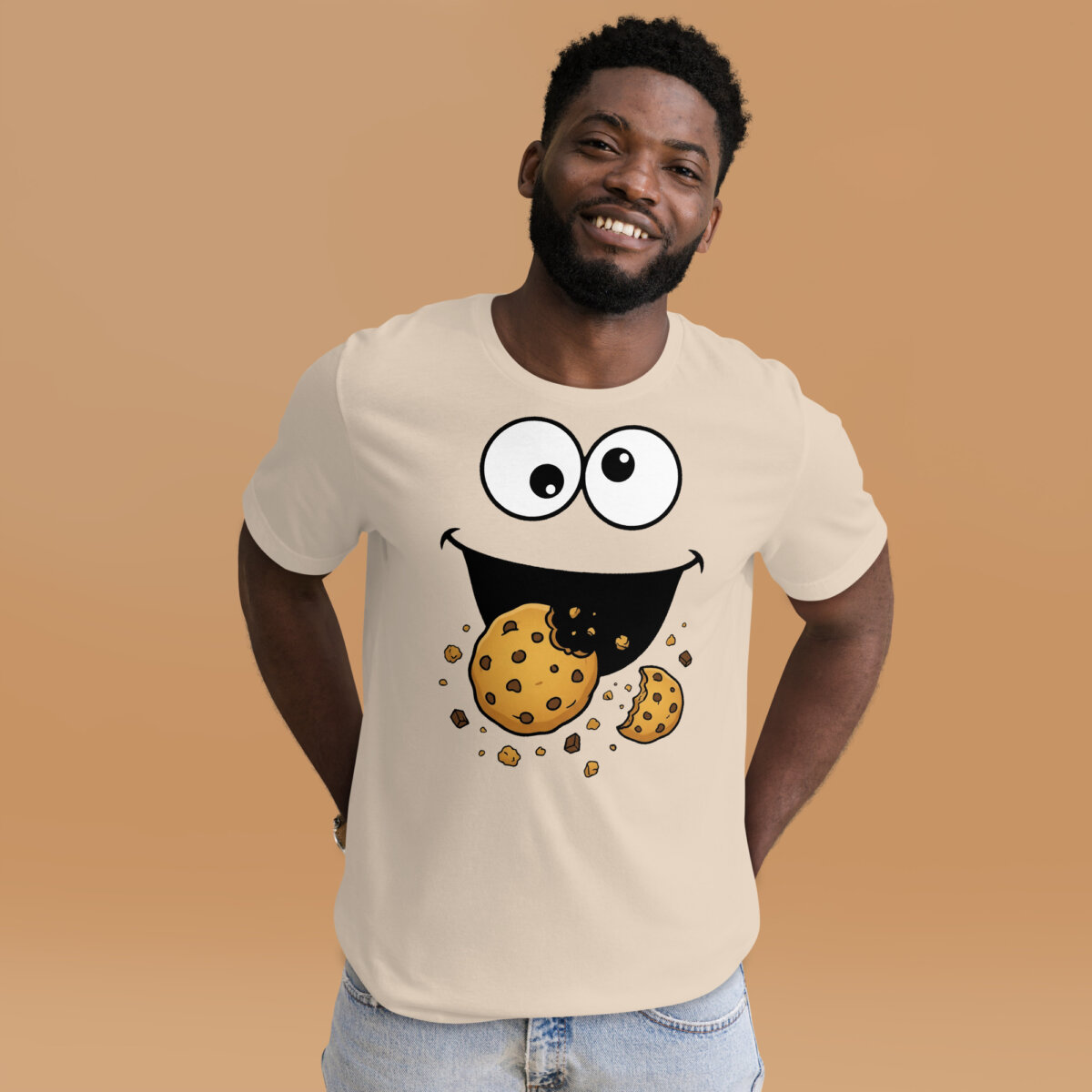 unisex-staple-t-shirt-soft-cream-front-2-6ade6479c47fb.jpg Cookie Monster Shirt