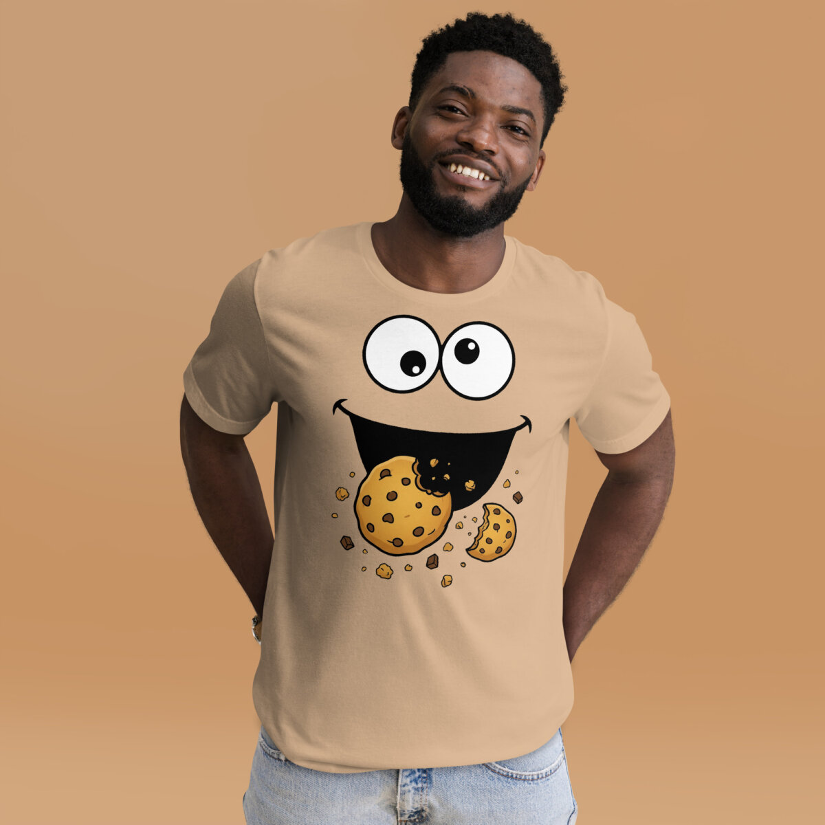 unisex-staple-t-shirt-tan-front-2-6ade6479c4834.jpg Cookie Monster Shirt